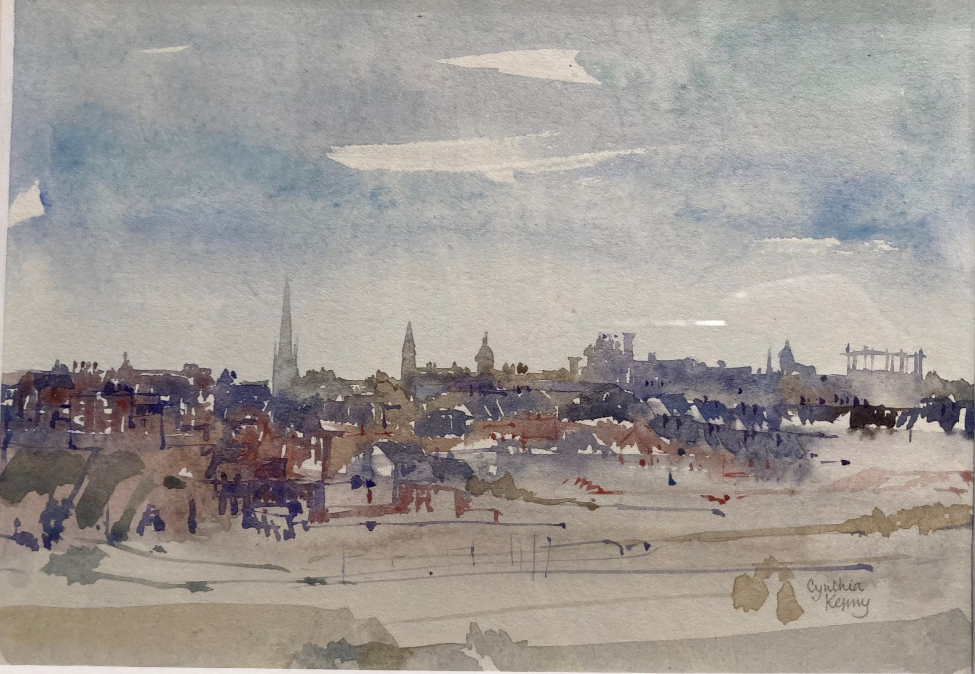 † Cynthia Kenny (1929-2021), 'City landscape at Kirkthorpe, Wakefield I, 1982', titled verso, - Image 5 of 5