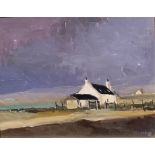 † Cynthia Kenny (1929-2021), 'Croft dwelling, Shetland 1974', titled verso, oil on board,