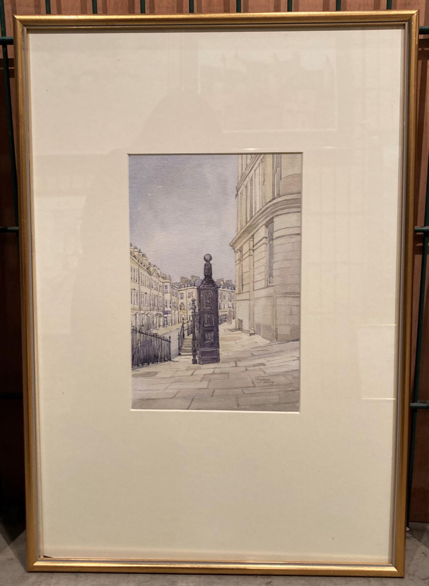 † Cynthia Kenny (1929-2021), 'Along The Paragon, Bath, 1983', titled verso, watercolour, - Bild 3 aus 5