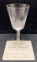 Limited Edition "Wakefield Cathedral" goblet - No 82/250 by Bridge Crystal,