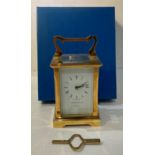 20th Century Garrard & Co London W1 carriage clock working with key (in box) (saleroom location: S3
