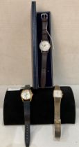 Three gents' watches including Rotary 17 Jewels Incabloc,