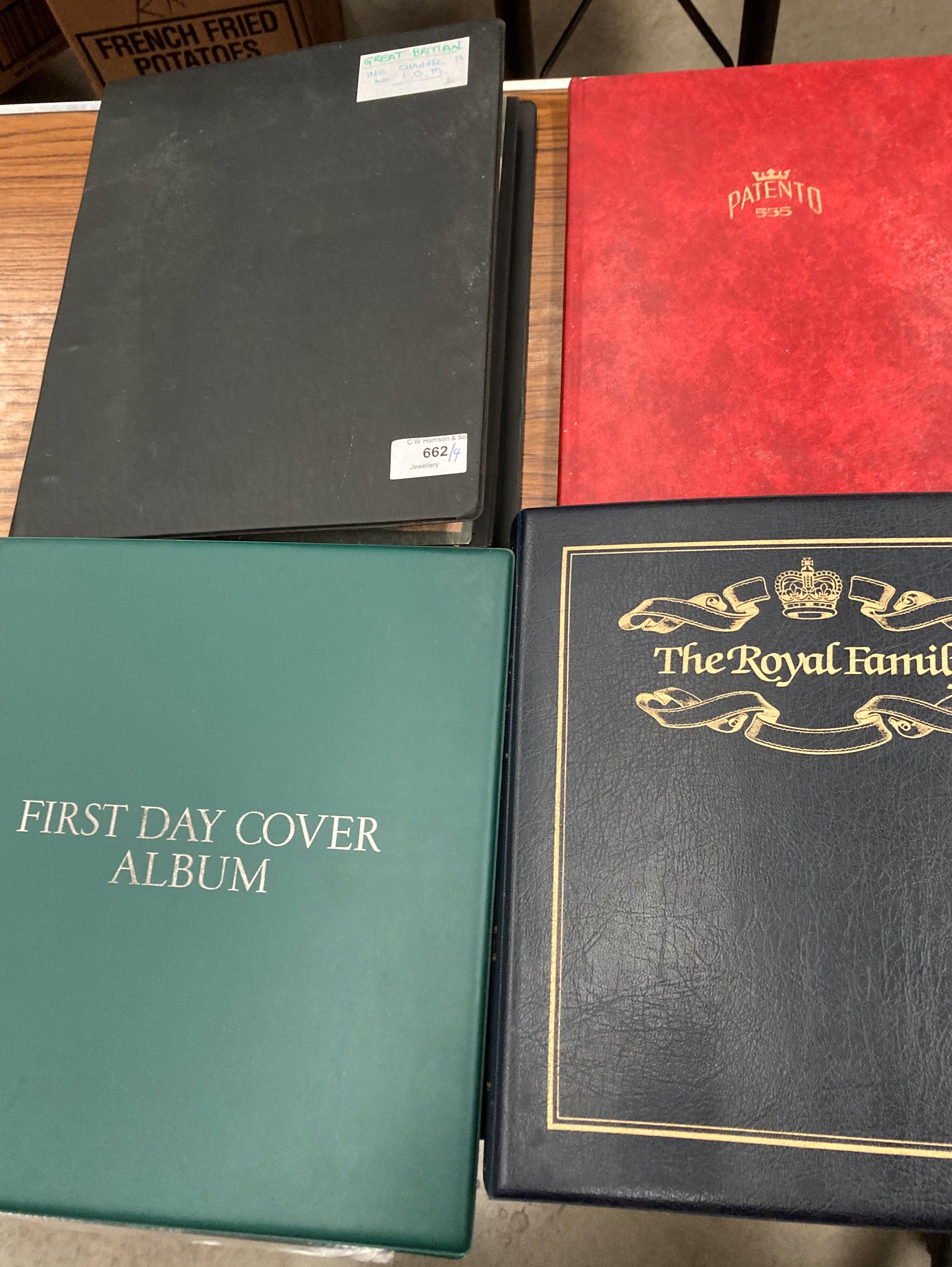 Four stamp albums - mainly GB related - First Day cover album,
