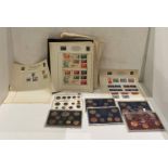 Five packs of Great Britain coins 1963 to 1967 and India and Spain modern uncirculated coin sets