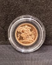 1979 Queen Elizabeth II gold proof sovereign coin by Arnold Machin in presentation case and coin