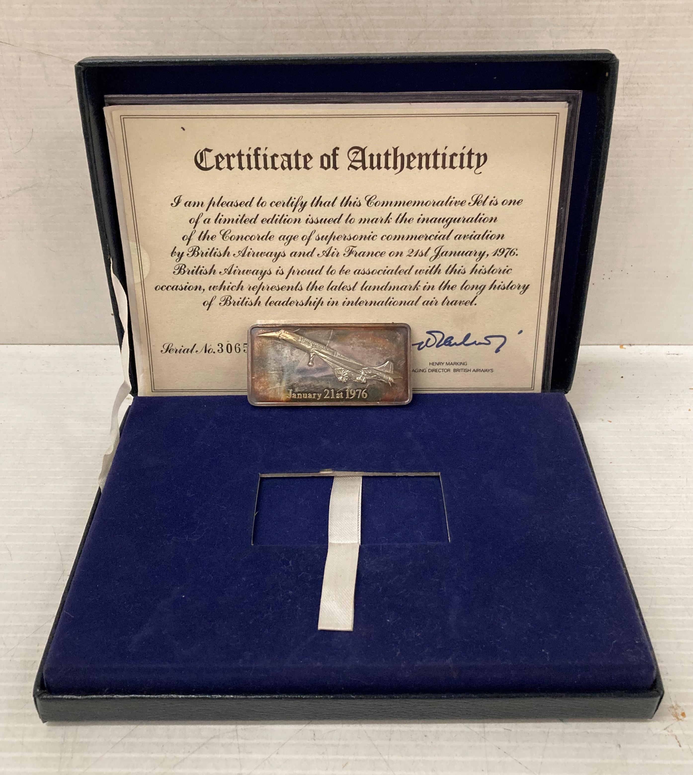 Limited edition Danbury Mint silver [hallmarked] ingot of the inauguration commemoration of