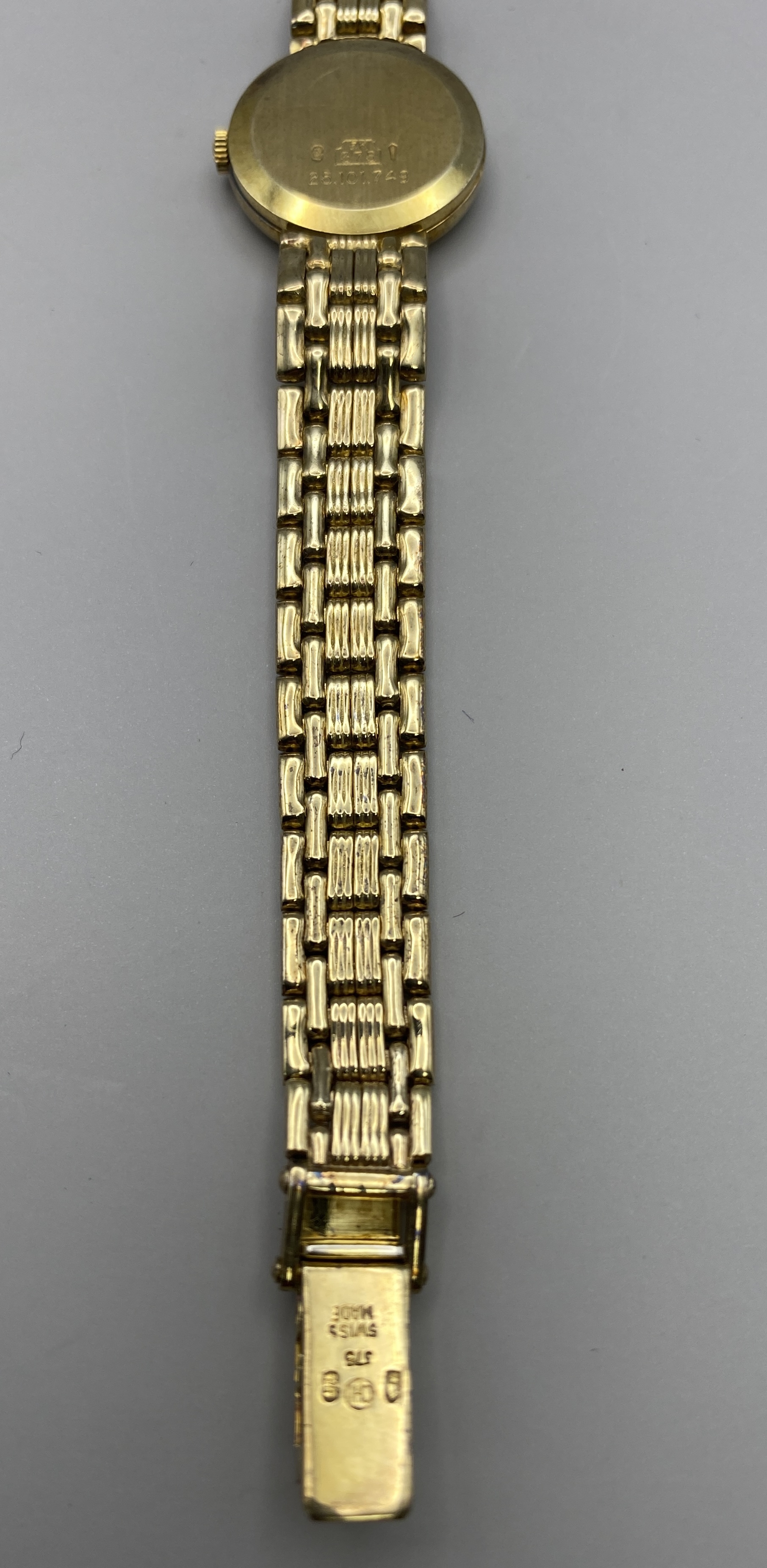 Lady's Longines 9ct Gold Bracelet Dress Watch with unusual clock face showing 2 x'9' instead of '8' - Image 8 of 14