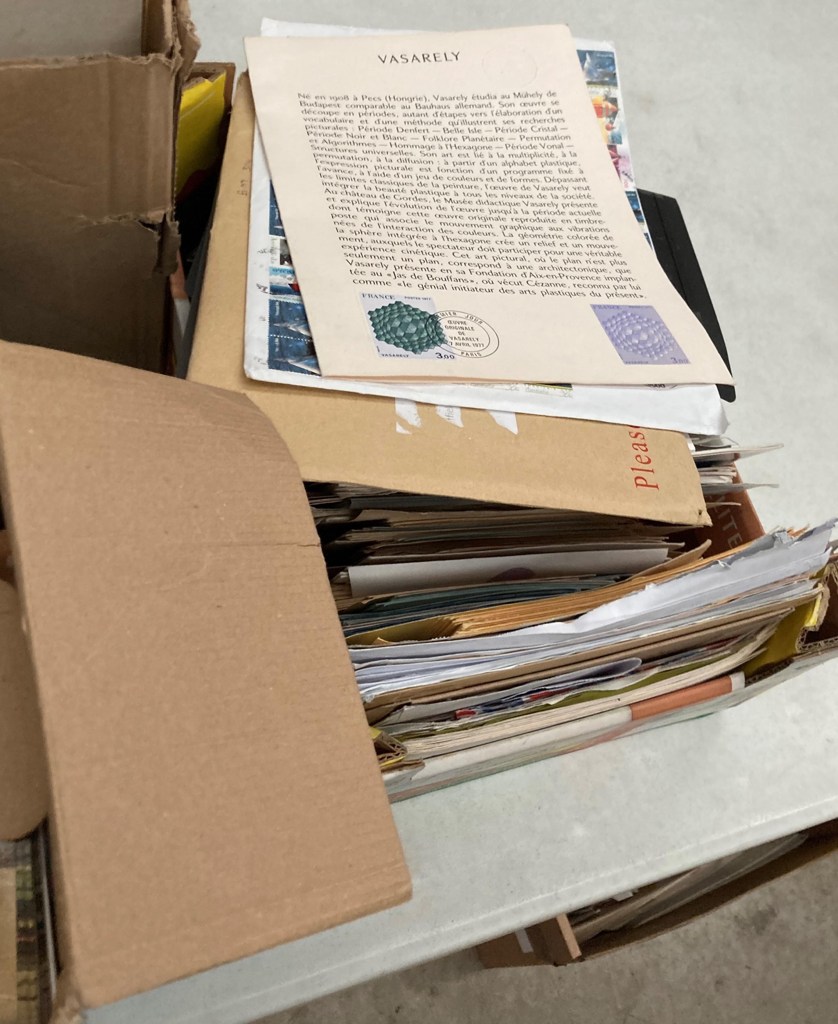 Contents to end of table - four boxes and a quantity of loose stamps, - Image 4 of 5