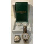 Longines Conquest VHP watch in case with booklet and a vintage Buler 17 Jewels 10148 double