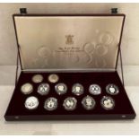 The Royal Marriage Commemorative Silver Coin Collection 1981 including thirteen silver coins in