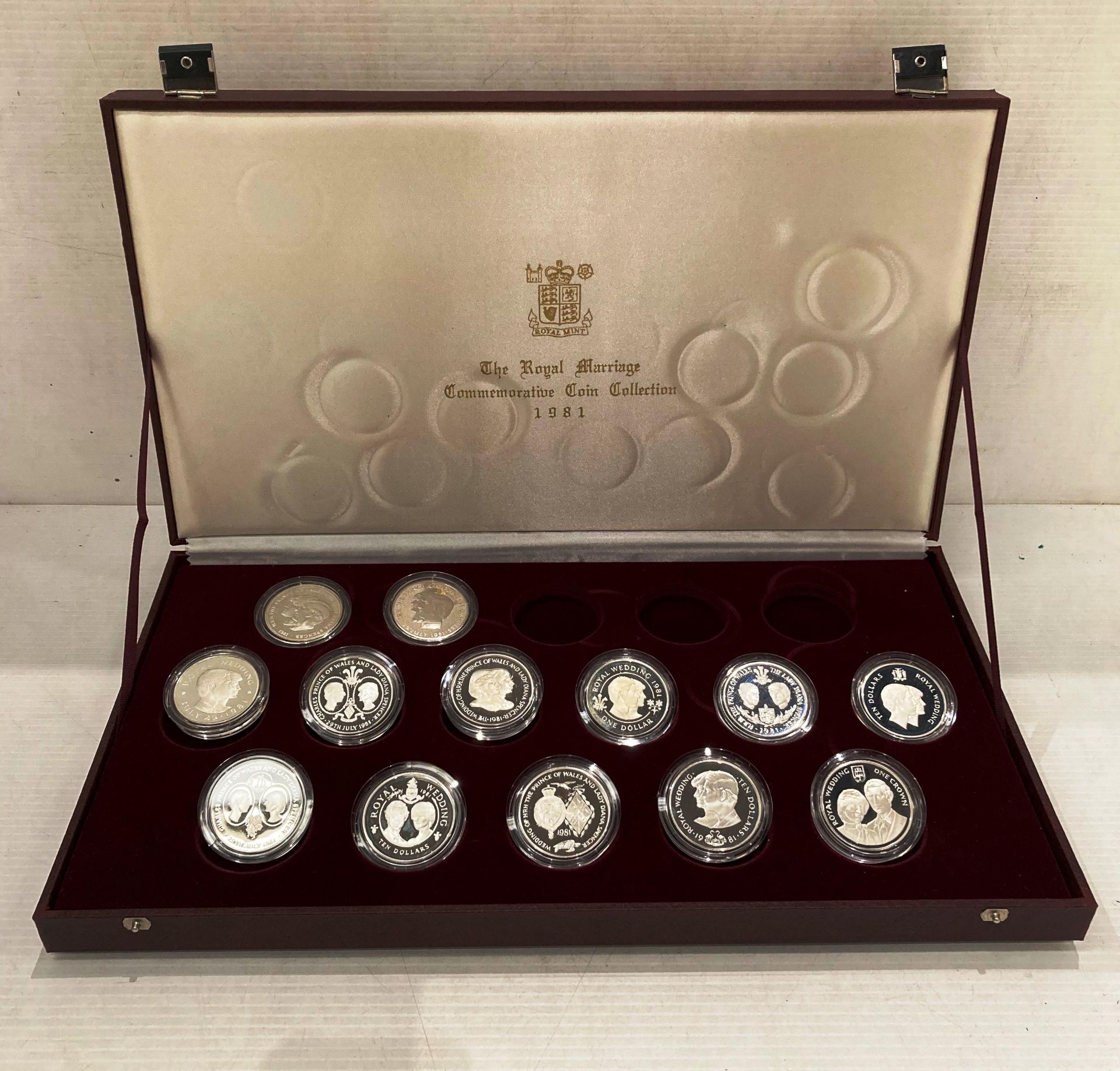 The Royal Marriage Commemorative Silver Coin Collection 1981 including thirteen silver coins in