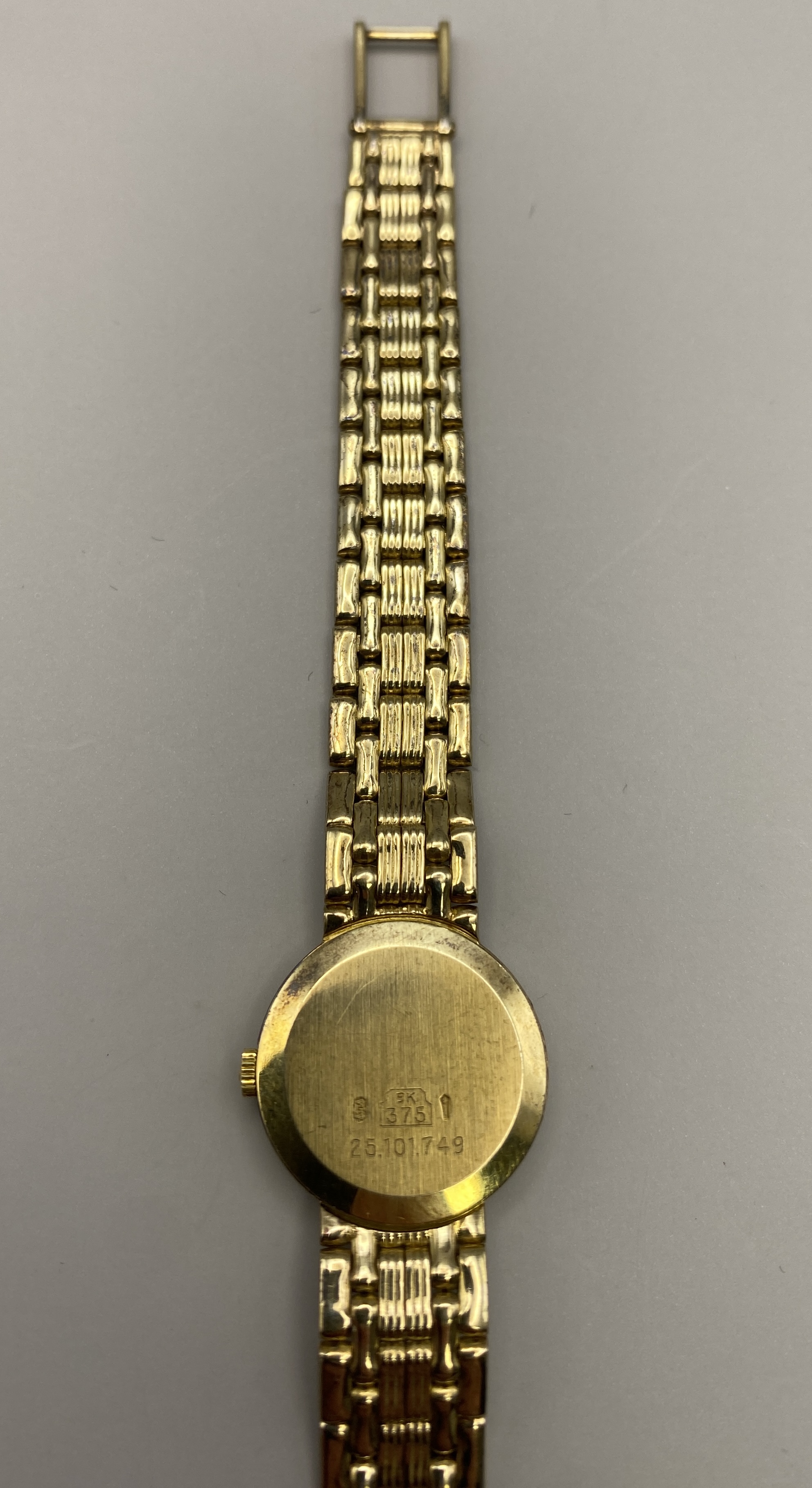 Lady's Longines 9ct Gold Bracelet Dress Watch with unusual clock face showing 2 x'9' instead of '8' - Image 9 of 14