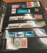 Contents to box - seven assorted sized stamp albums,