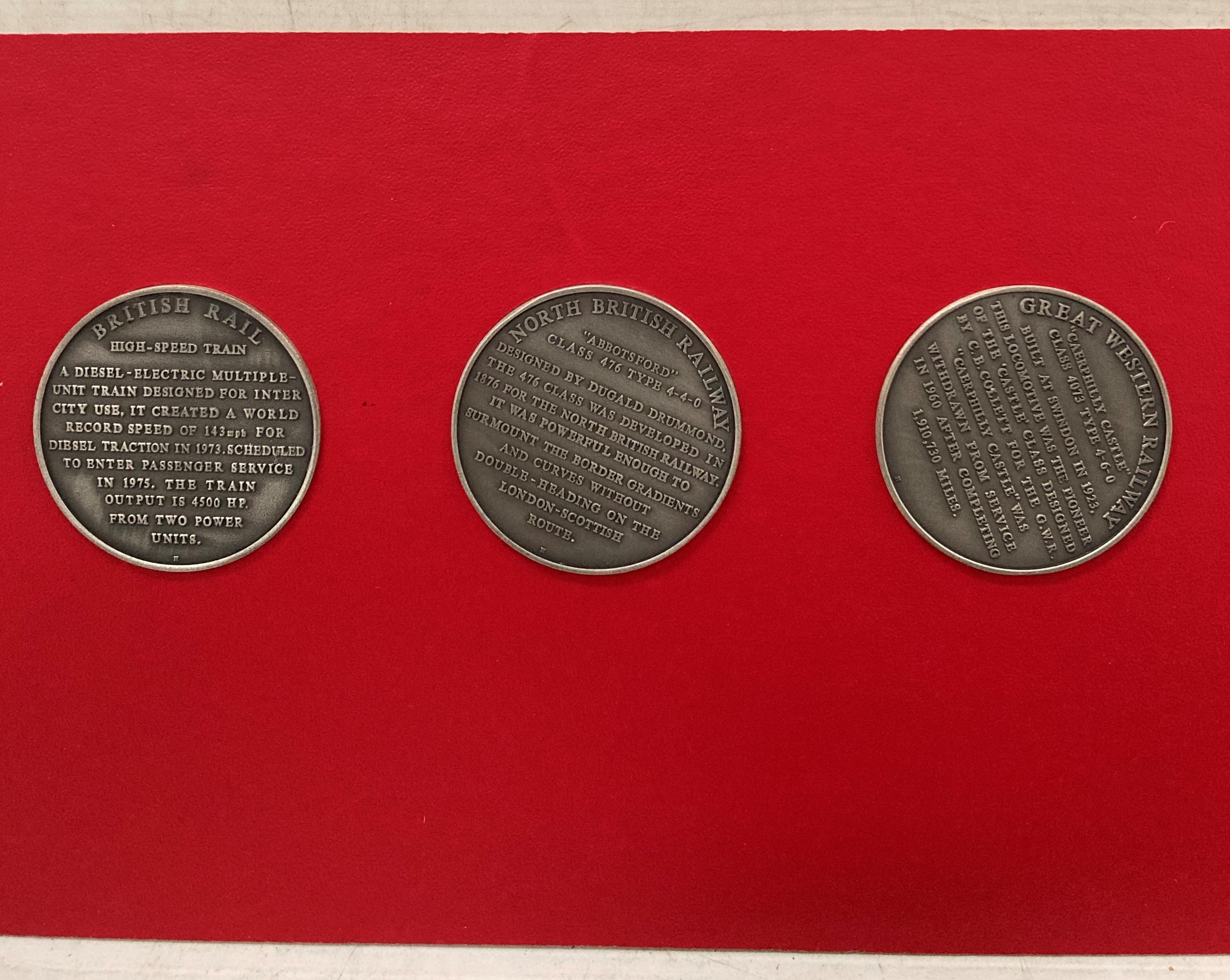 Set of four Limited Edition Sterling Silver medals for "150 Years of Railway History 1825-1975" by - Image 3 of 5