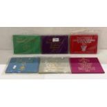 Six assorted proof coinage sets from Gilbert Island 1979, Brunei, Swaziland 1974, Sudan 1980,