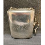 Silver cigarette case Chester 1907 with engraved initials MAL - weight 2.