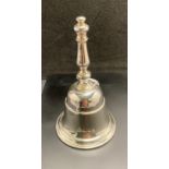 1974 silver bell [hallmarked] C S R Ltd London, 10.5cm high, weight 5.