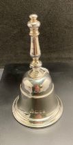 1974 silver bell [hallmarked] C S R Ltd London, 10.5cm high, weight 5.