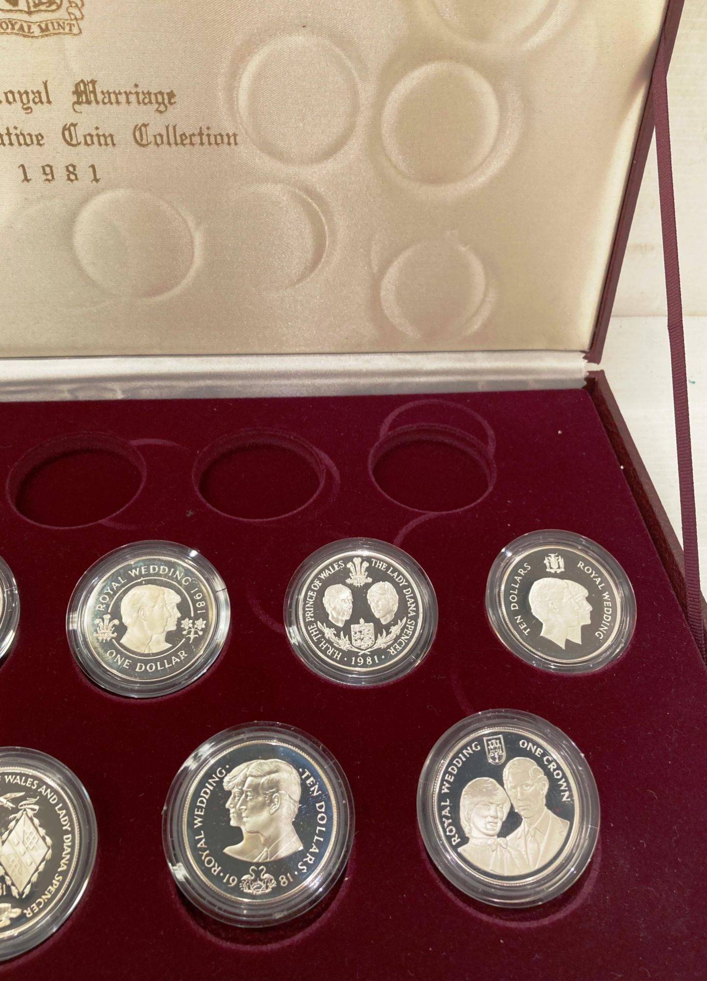 The Royal Marriage Commemorative Silver Coin Collection 1981 including thirteen silver coins in - Image 3 of 3