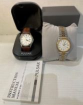 Tissot PR100 gents watch and a Pulsar Kinetic gents watch (saleroom location: S3 GC1)