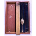 Victorian "Saccharometer Loftus" in a mahogany inlaid case, an antique hydrometer 10424,