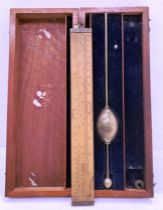 Victorian "Saccharometer Loftus" in a mahogany inlaid case, an antique hydrometer 10424,