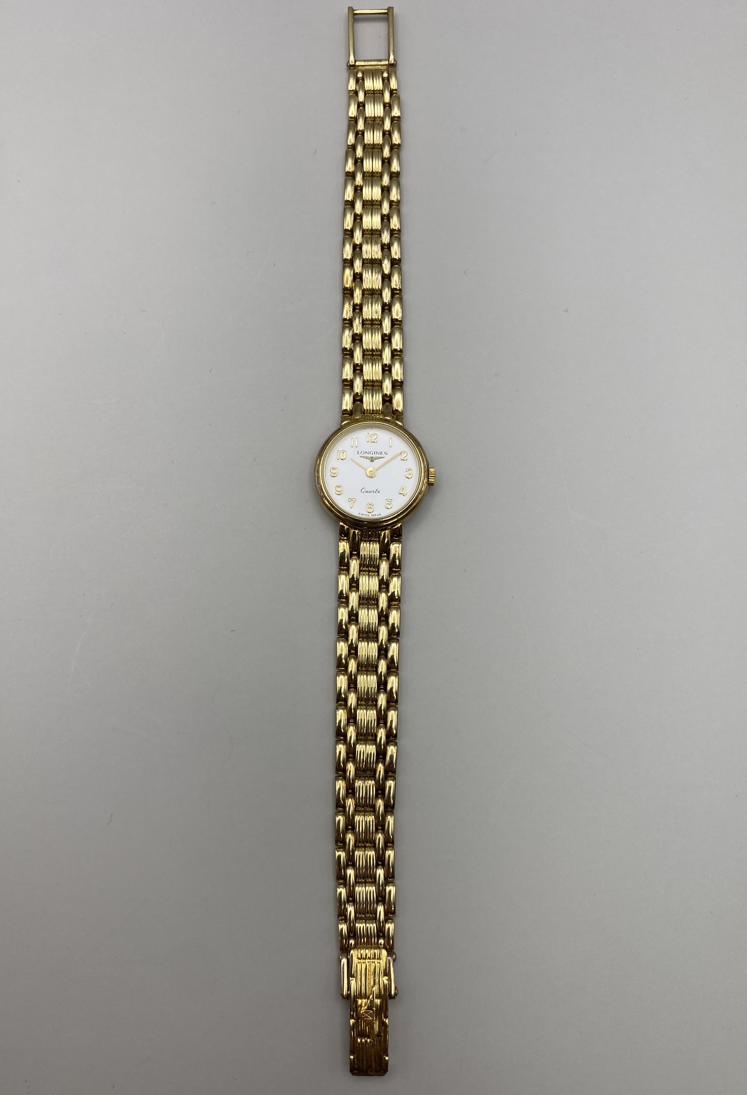 Lady's Longines 9ct Gold Bracelet Dress Watch with unusual clock face showing 2 x'9' instead of '8' - Image 3 of 14