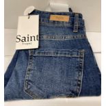 Pair of SAINT TROPEZ Molly SZ mw slim medium blue denim jeans - size 29 - RRP: £55.