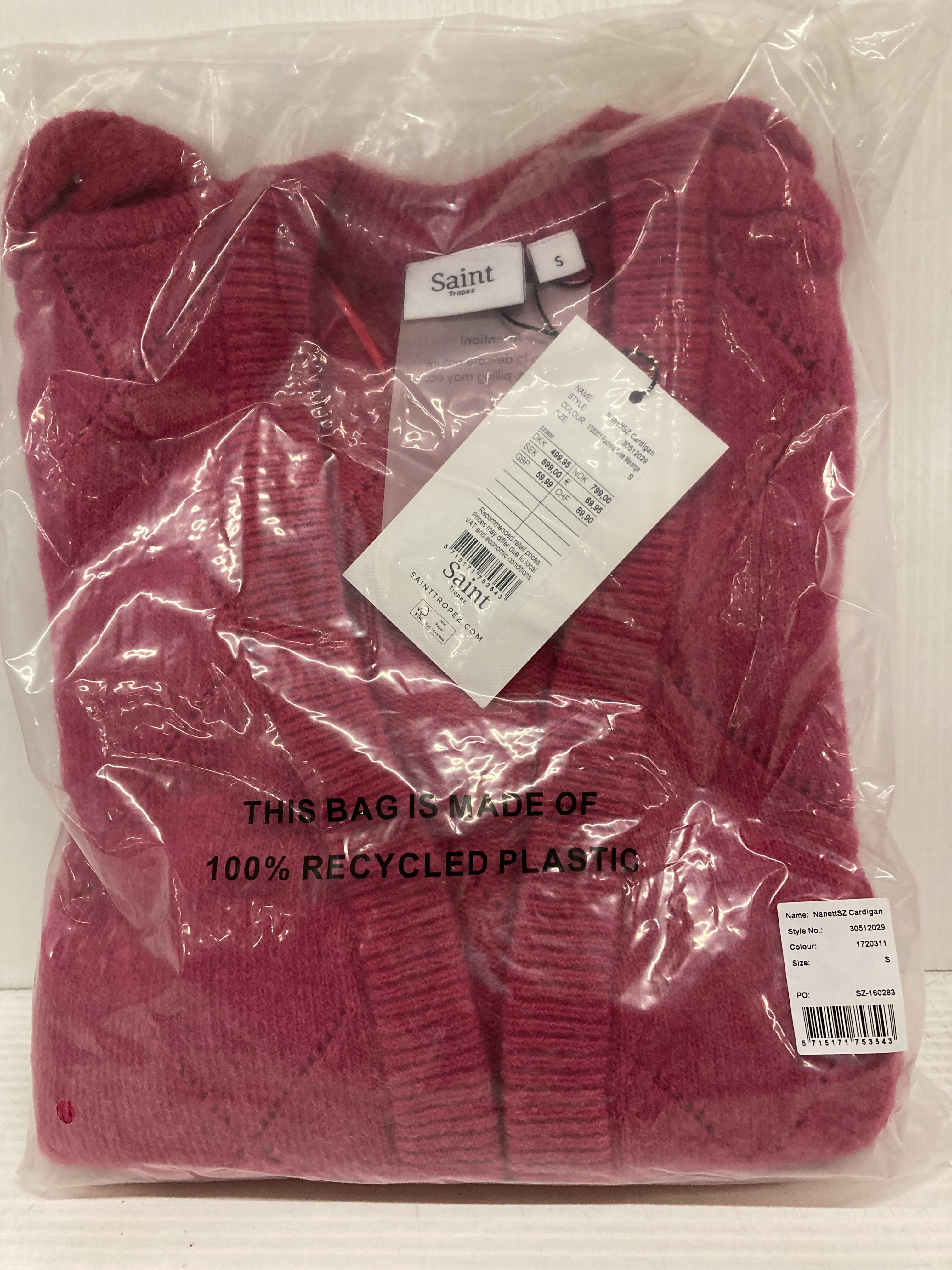 SAINT TROPEZ Nanette SZ Cardigan in fuchsia rose melange - size L - RRP: £59. - Image 2 of 2