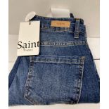 Pair of SAINT TROPEZ Molly SZ mw slim medium blue denim jeans - size 30 - RRP: £55.