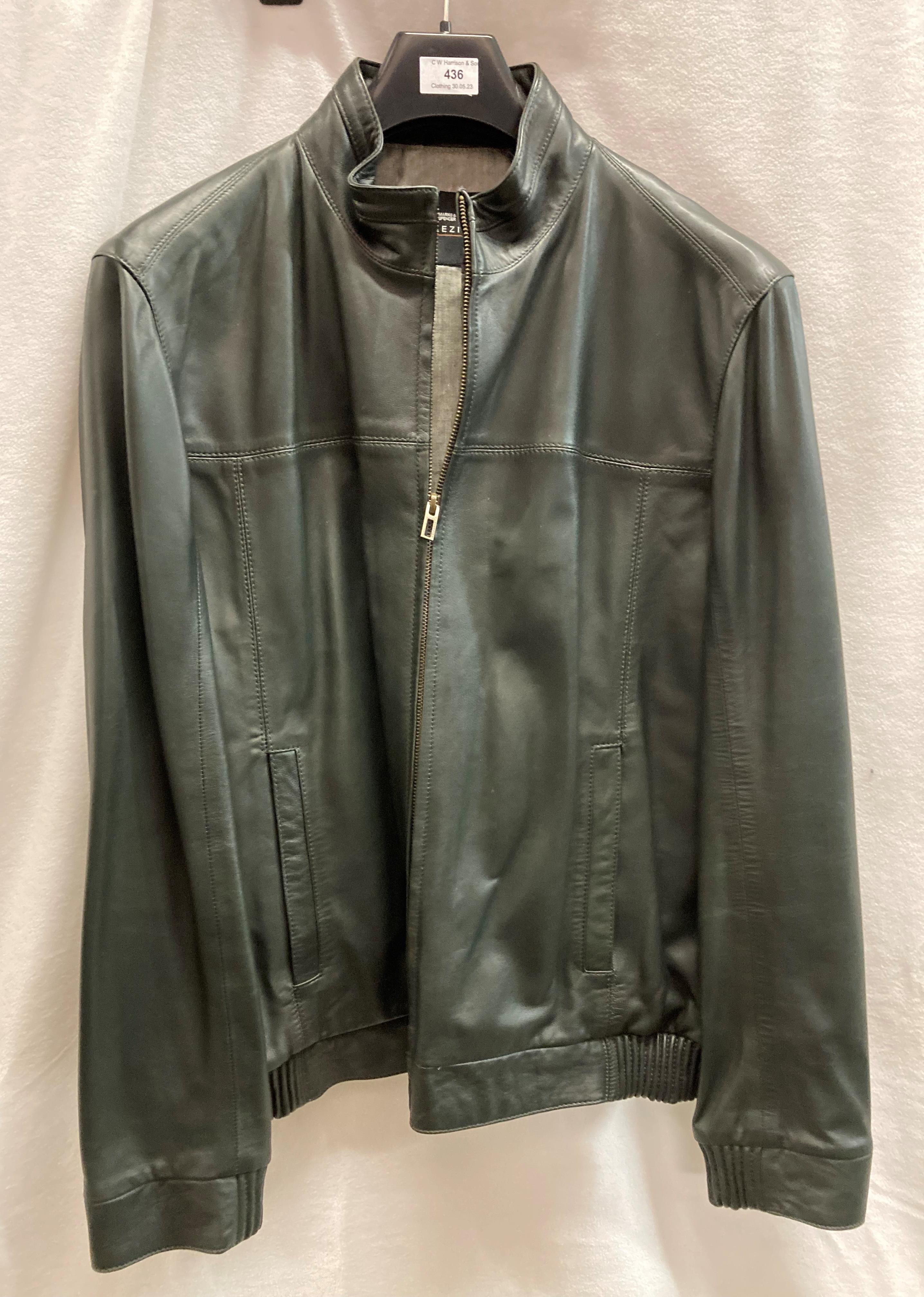 A Marks & Spencer Collezione gentleman's back leather jacket, no size shown,