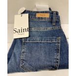 Pair of SAINT TROPEZ Molly SZ mw slim medium blue denim jeans - size 31- RRP: £55.