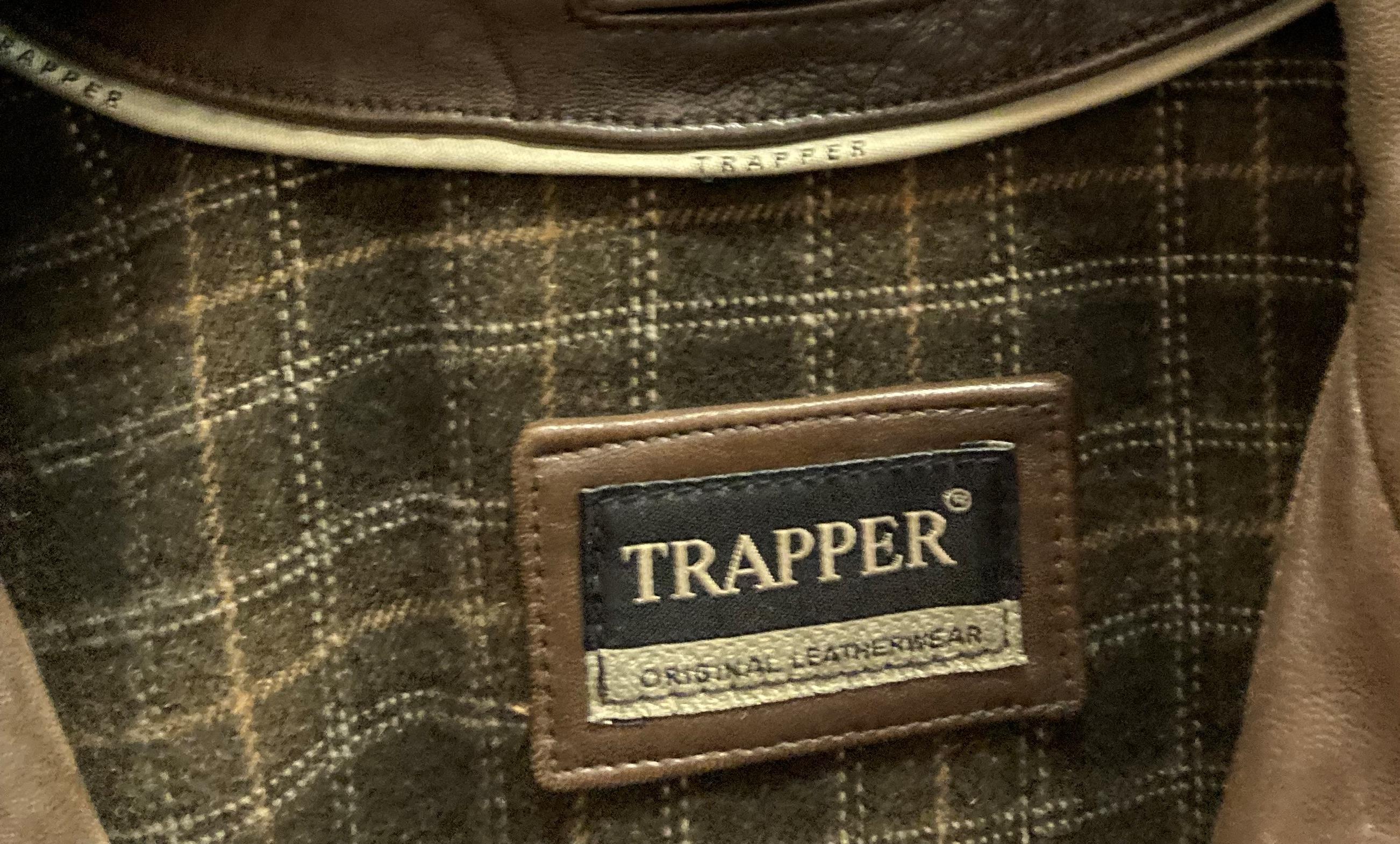 A Trapper gentleman's brown leather jacket, possibly size L, - Image 2 of 2