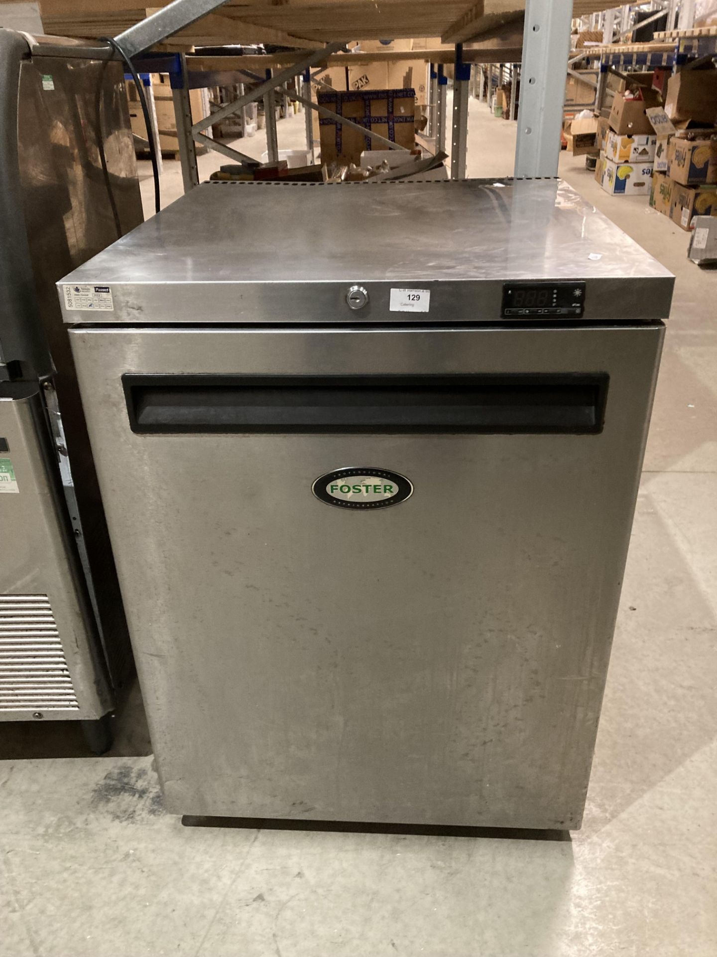 Foster stainless steel under counter fridge 240v (not run - loose cable,