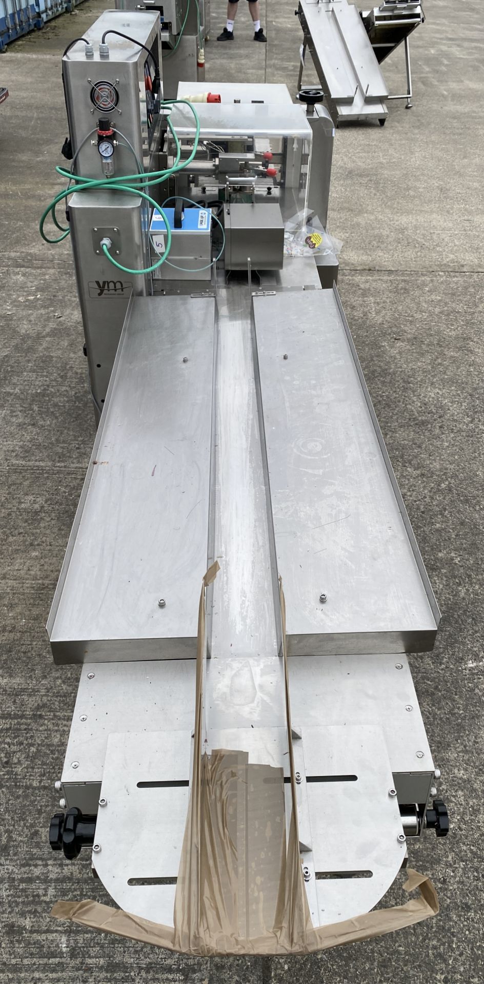 YM PACKAGING FP4501 STAINLESS STEEL INVERTED FLOW WRAPPER, serial no. 50011002FP4501. - Image 10 of 10