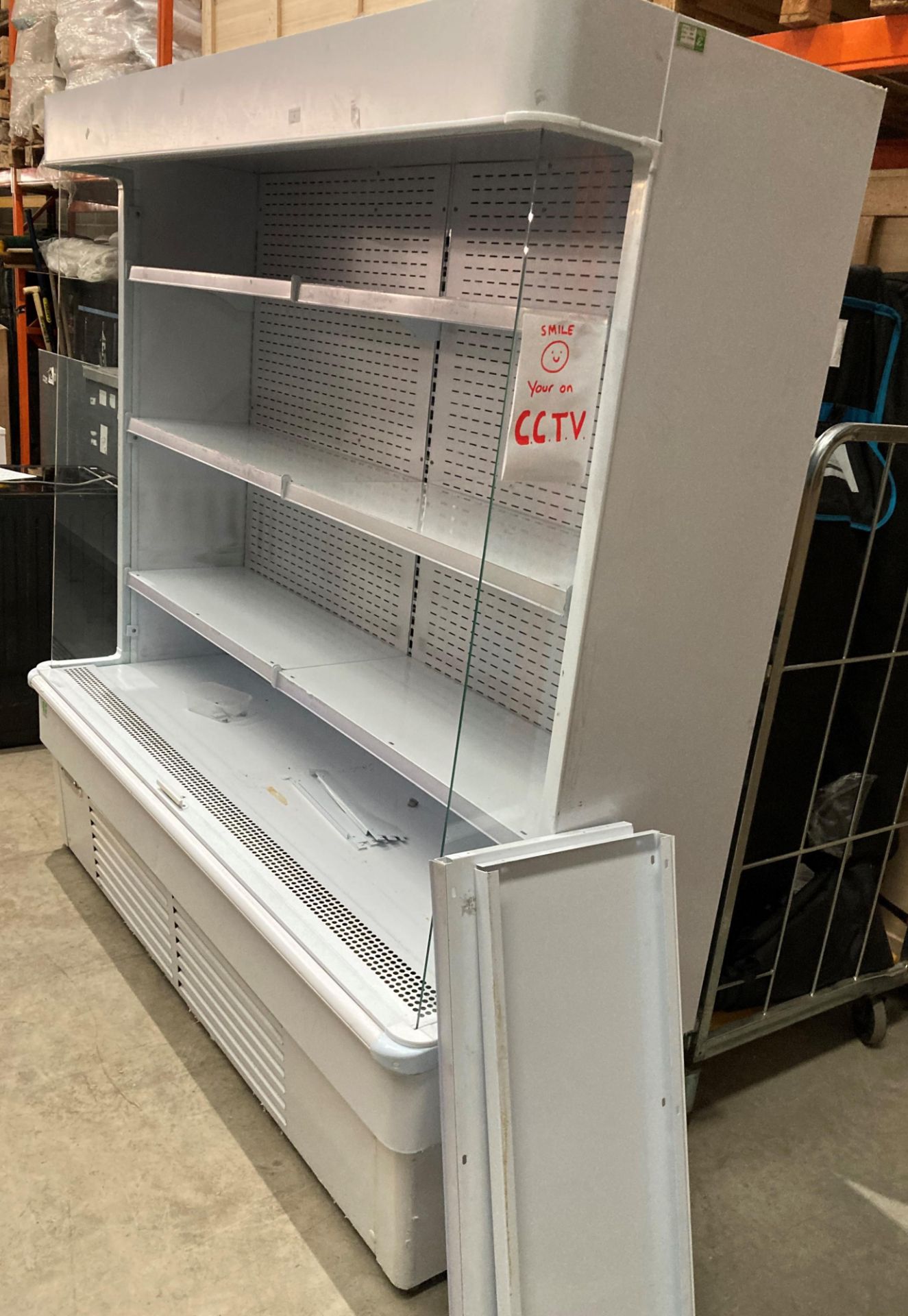 A Framec 4 shelf open front chilled display cabinet size 190cm x 65cm x 200cm complete with 2 spare - Image 2 of 3