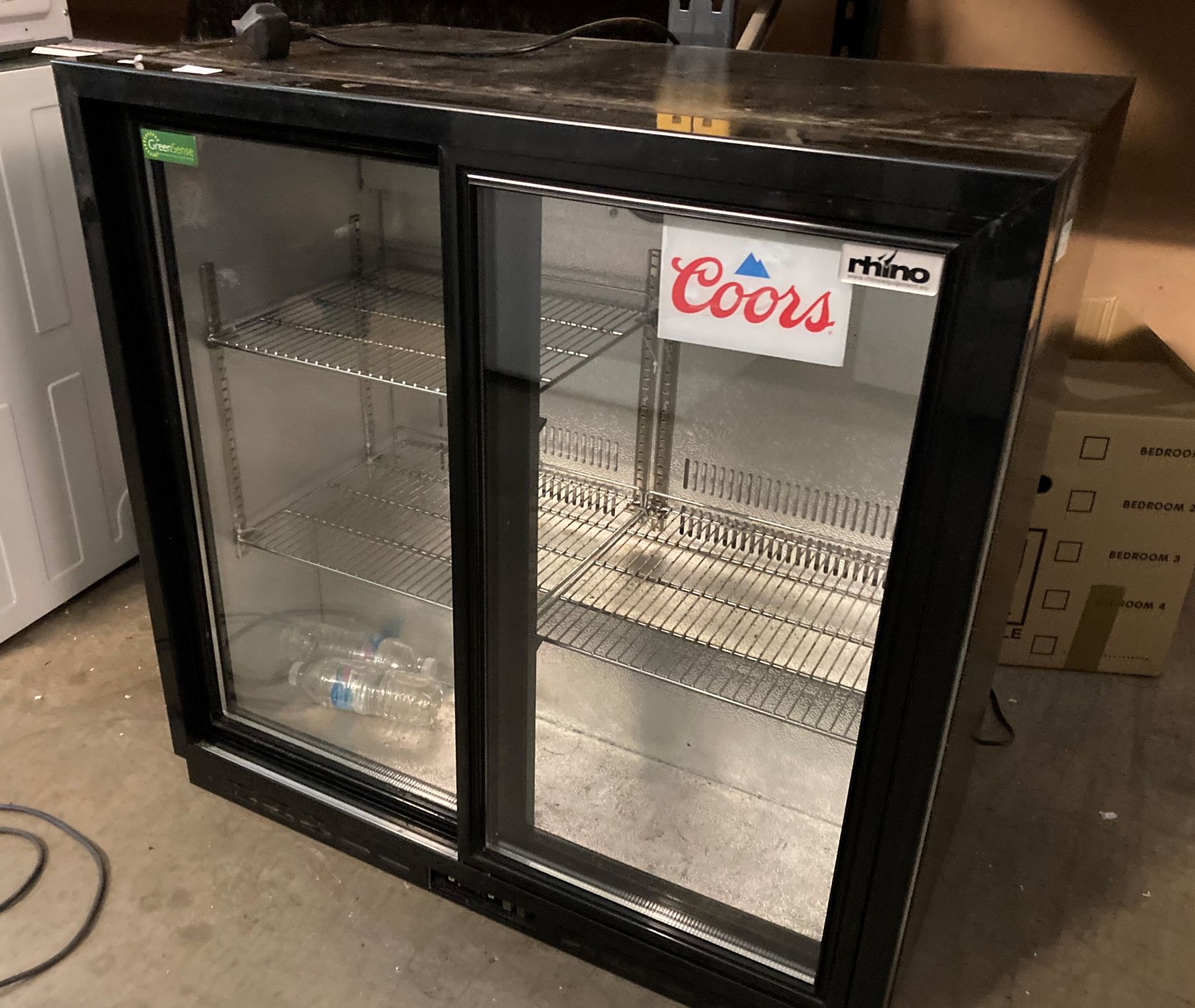 Rhino glass front under counter bottle fridge (saleroom location PO)