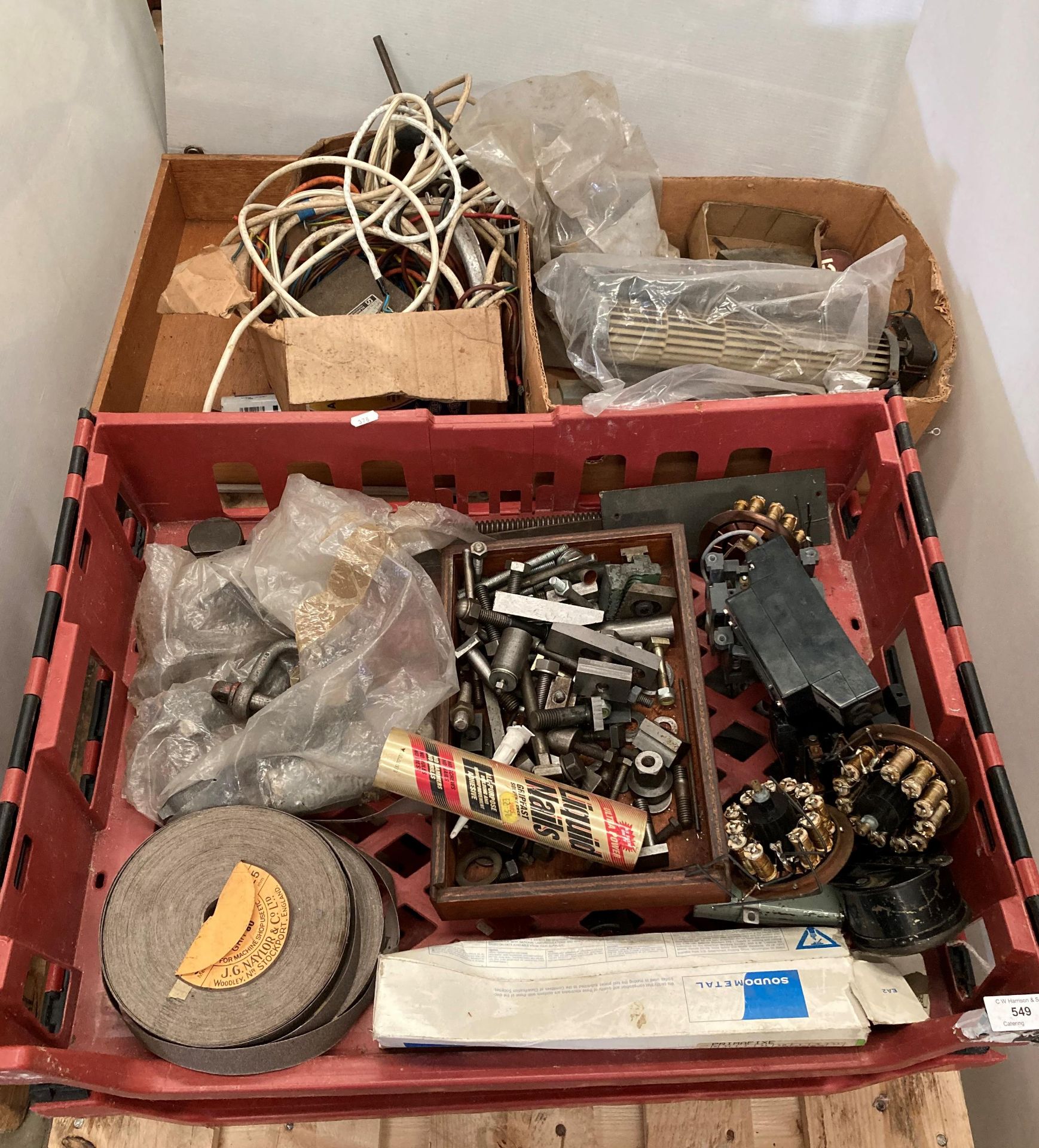 Contents to pallet - assorted brass fittings, brass off-cuts, nuts, bolts, parts etc.