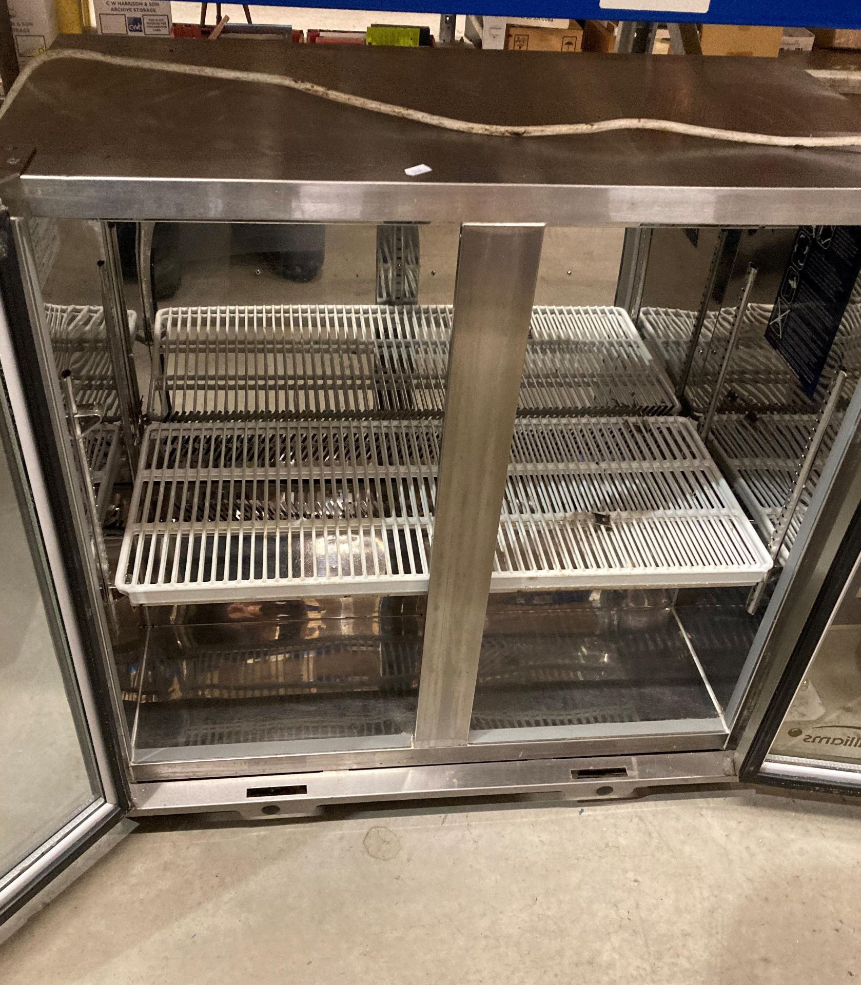 Williams stainless steel two-door glass front bottle chiller (saleroom location: R01) - Image 2 of 2