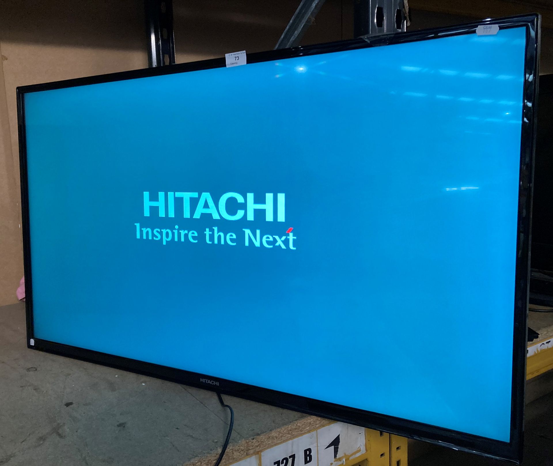 Hitachi 42" LED TV fitted with DVD player model 43HB6J0SU complete with wall bracket and remote