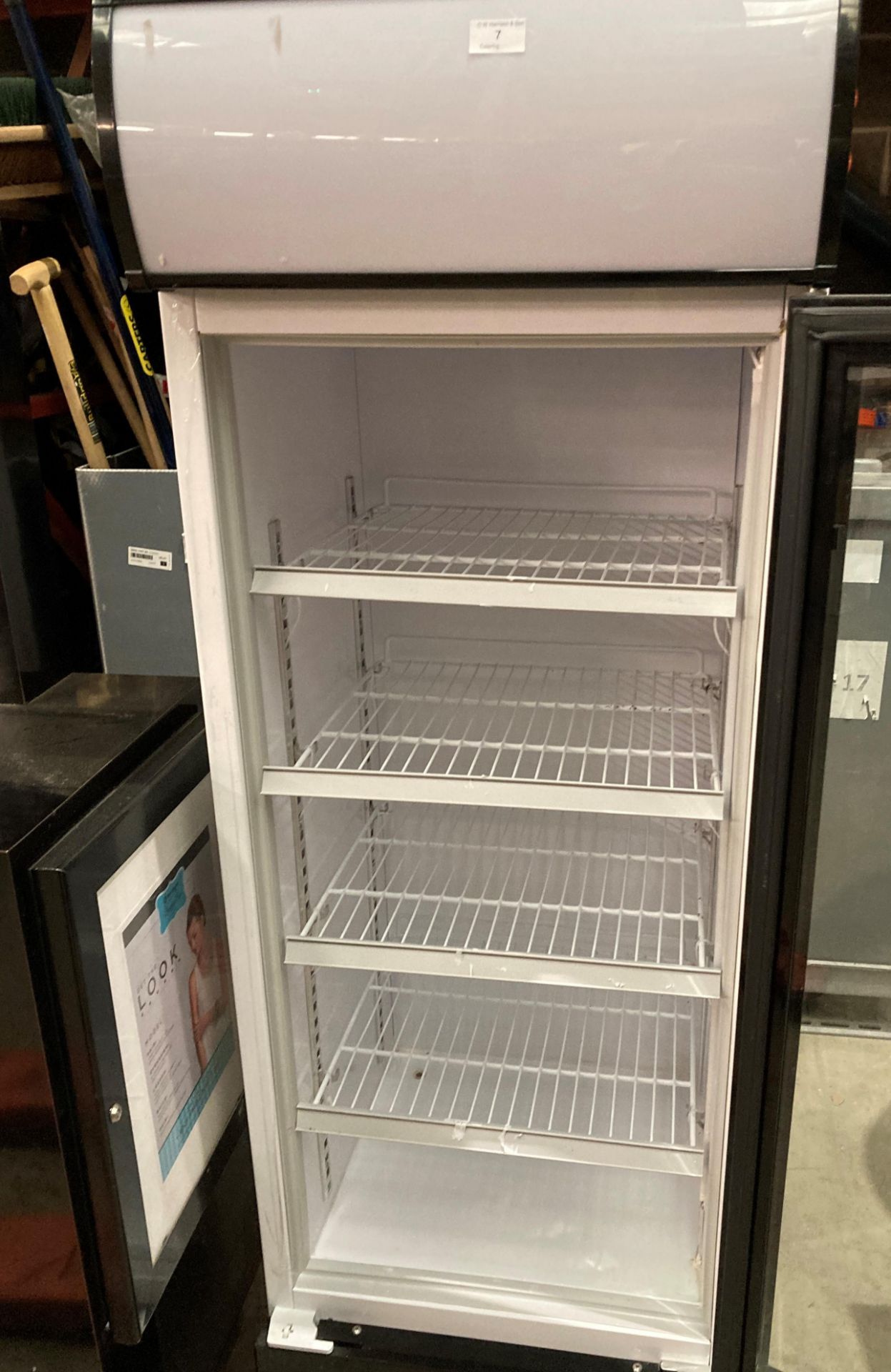 Adexa 4 shelf glass front display fridge 53cm x 55cm x 165cm(saleroom location QD09) - Image 2 of 3