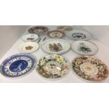 Eleven plates including three Wedgwood - Calendar 2003 & 2004 and Queen Elizabeth The Queen Mother