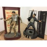 Two Elvis Presley plastic models 22 and 20cm high (saleroom location: AA02)