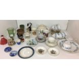 Forty five plus items including twenty one pieces of Colclough blue floral pattern tea service,