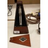 A German made metronome in wooden case (saleroom location: E07)