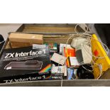 Contents to suitcase - vintage computer accessories and cassette tapes (saleroom location: N08)