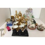 Fourteen items including fifteen piece Schlottenhof Bavarian gilt and white coffee set with