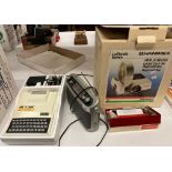 Four items - Hanimex slide projector (boxed), Roberts classic portable radio,