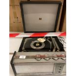 An HMV 2023 tabletop gramophone (plug cut off - failed earth test)(saleroom location: E07)