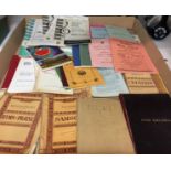 Contents to tray - quantity of musical scores,